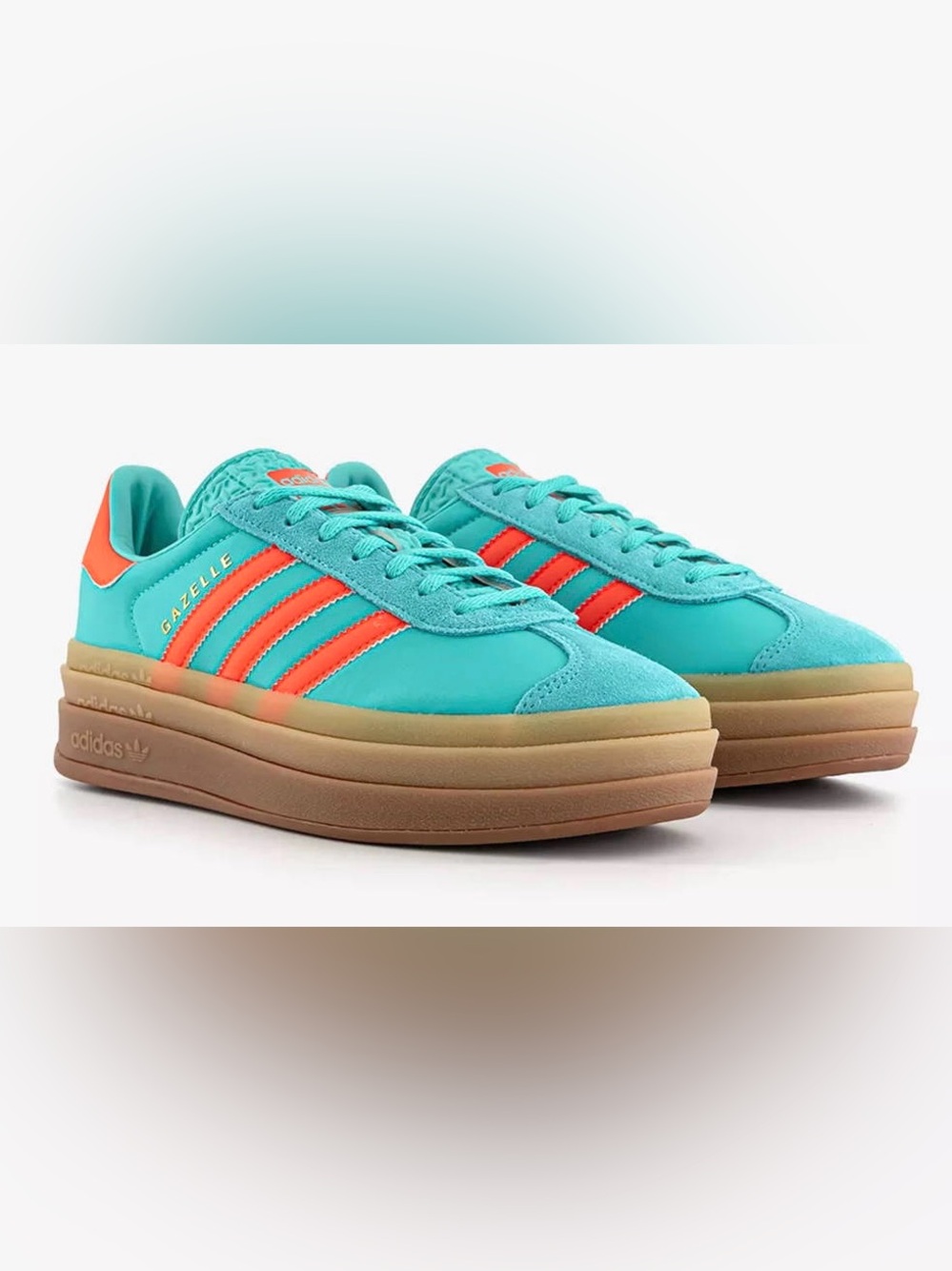 NEW IN BOX! Adidas gazelle bold mint rush impact orange